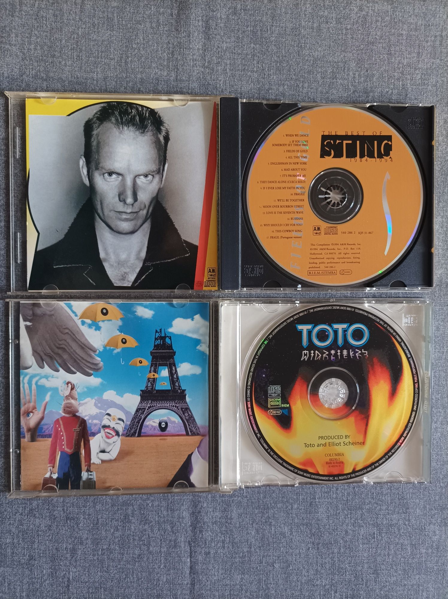59 - STING - THE BEST OF, Flelds of Gold  TOTO  Mindfields - 2 x CD