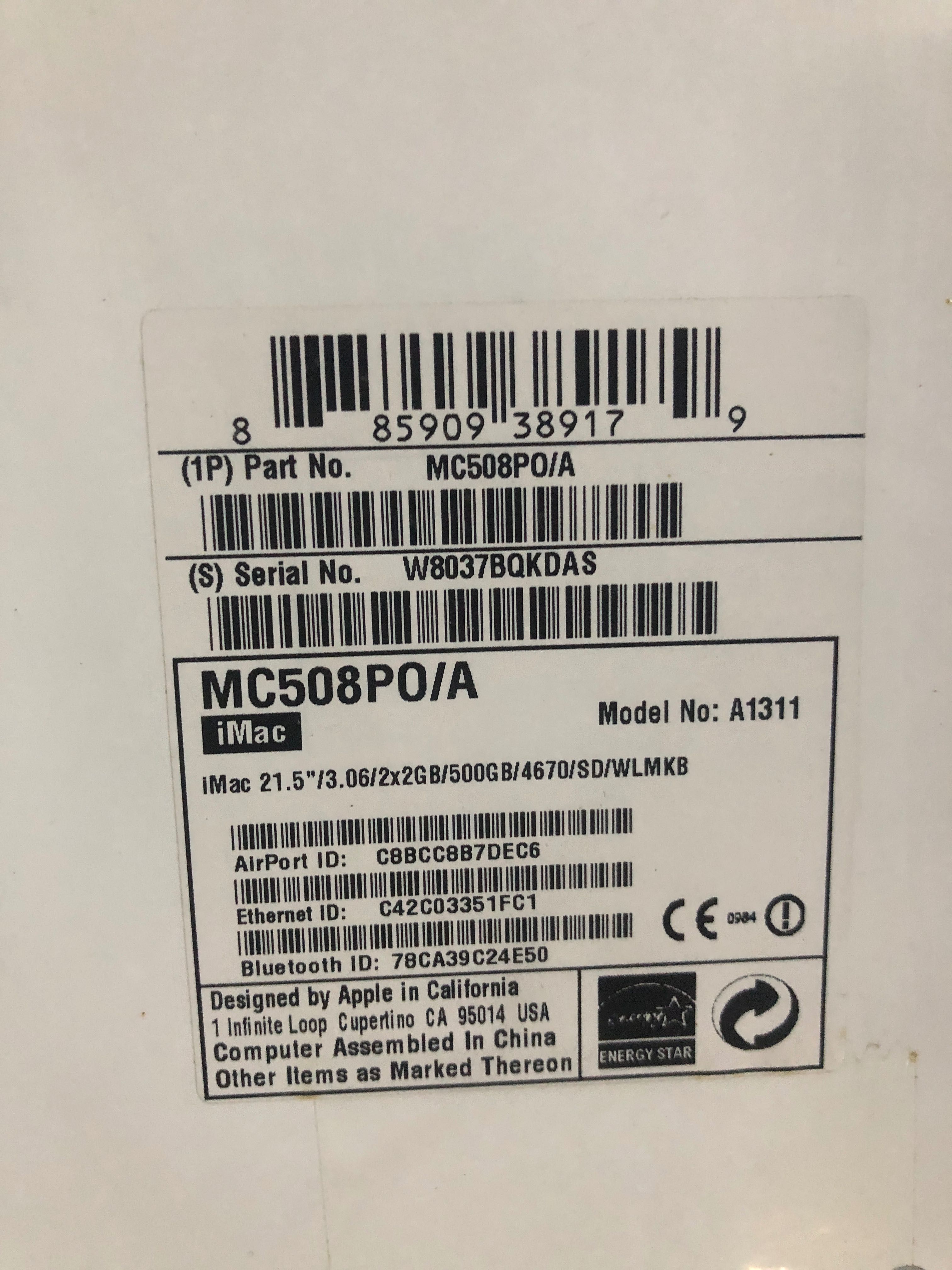 iMac 21,5 polegadas 2010 - Apple