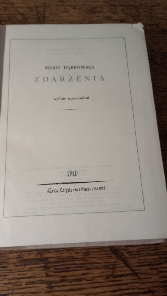Zdarzenia. Wybór opowiadań. Maria Dąbrowska