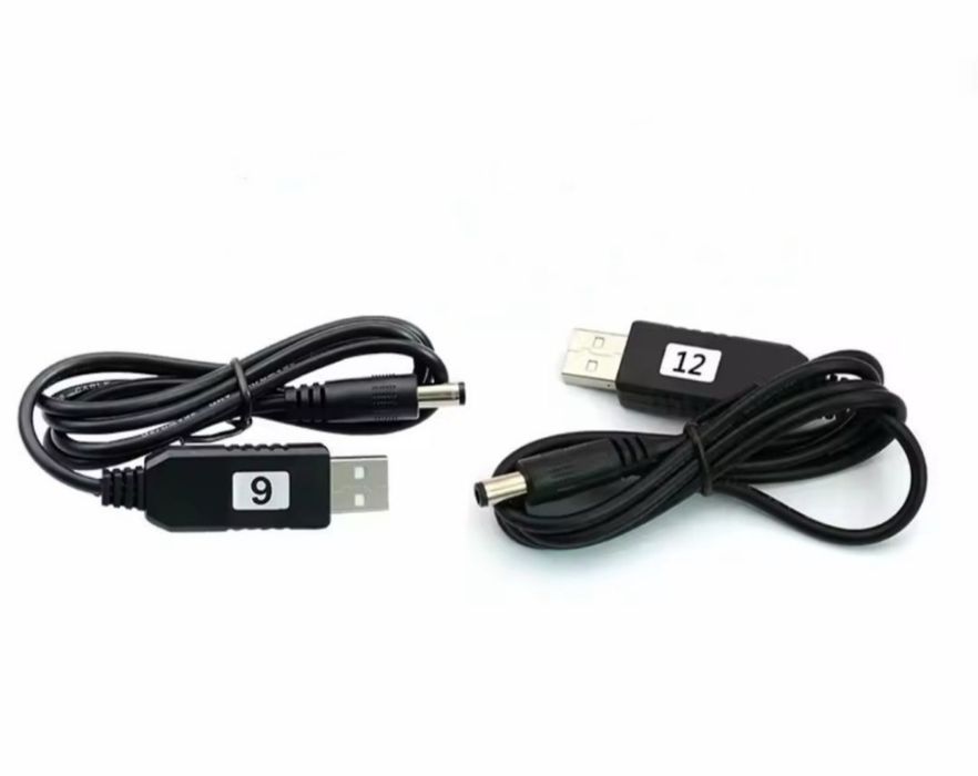 Кабель живлення для WIFI роутера від павербанка DC USB 5v-9v , 5v-12v
