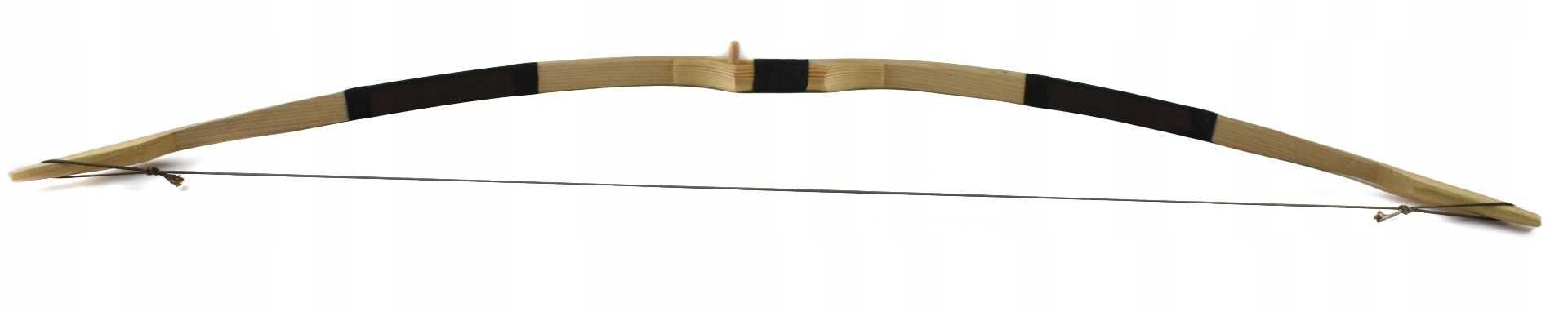 Łuk drewniany 115 cm 5 strzałów + tarcza zestaw łuczniczy brązowy