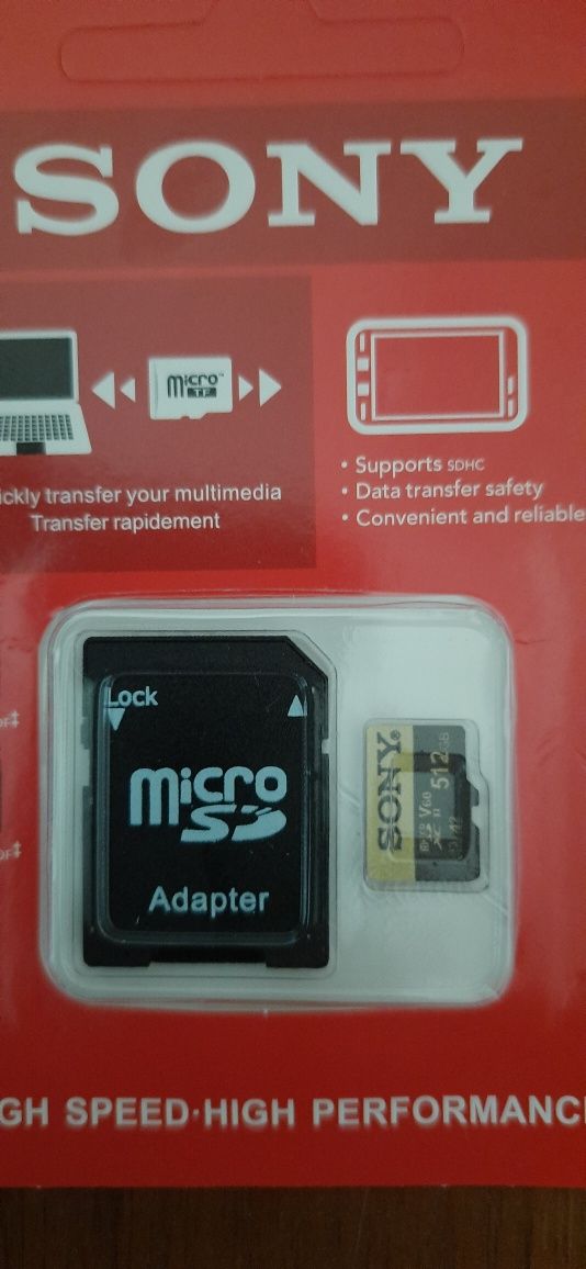 Карта памяти SONY-GOLDEN Mikro SD 512 GB !!!
