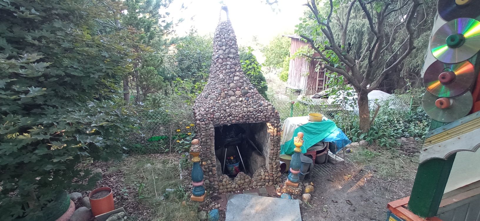 Działka ROD drewniany domek, altanka, prąd i woda