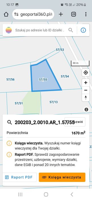 Działka budowlana Krynice