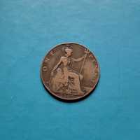 Moneta pensów 1909 - Król Edward VII  - Wielka Brytania