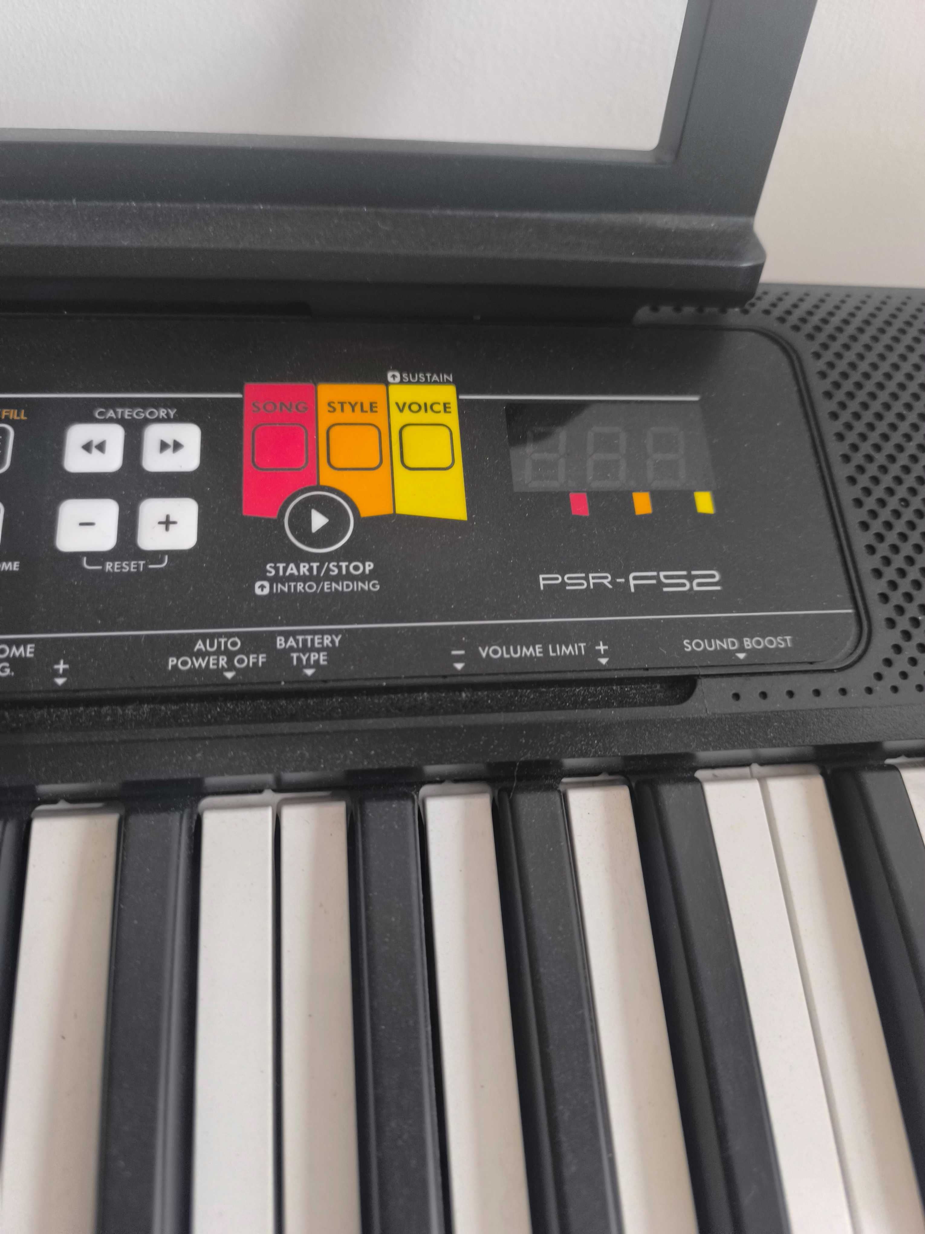 Piano psr f52 yamaha + suporte