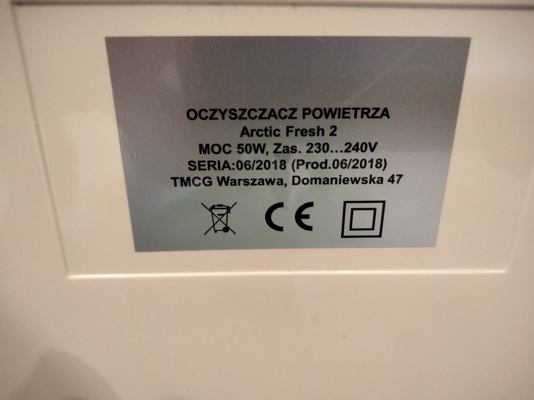 Oczyszczacz powietrza Artic fresh II HEPA NOWY