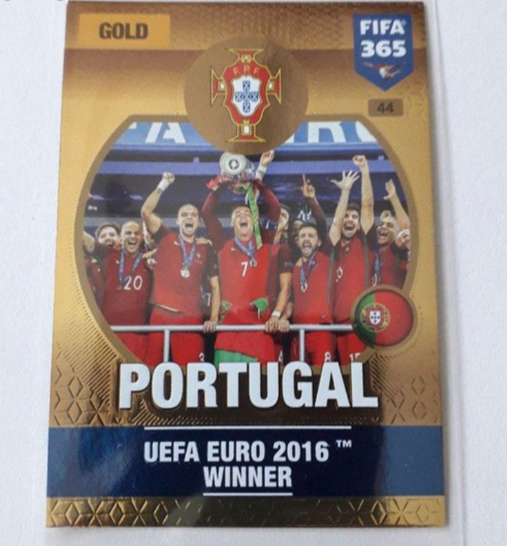 Card Panini Portugal campeão europeu 2016