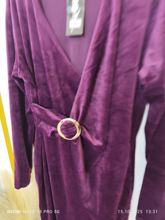 Synek ja , welur , nowa , śliwka , damska , plus size , 4xl ,
