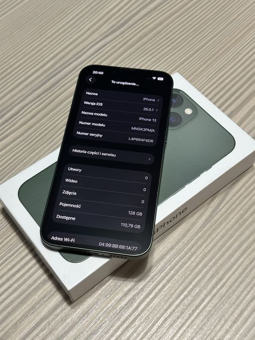 iPhone 13 128GB • Green • FV/paragon • bateria 76%