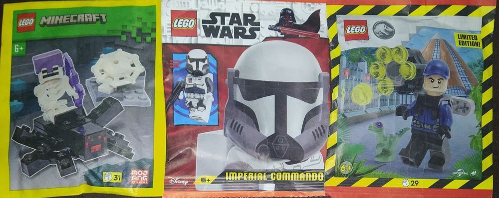 LEGO figurki Minecraft 662307 star wars 912503 jurasic park 122501
