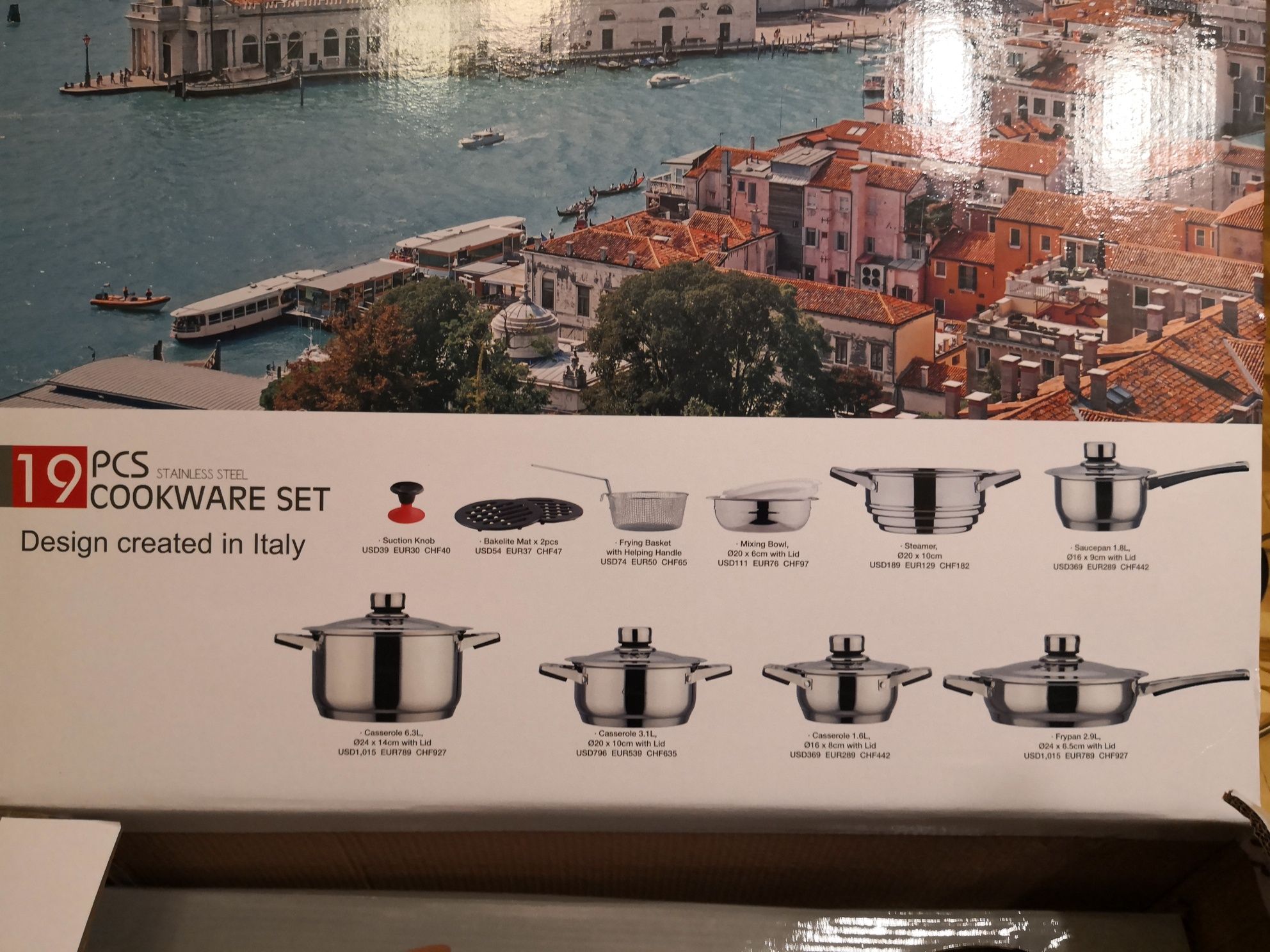 Zestaw garnków VENICE 19 elementów