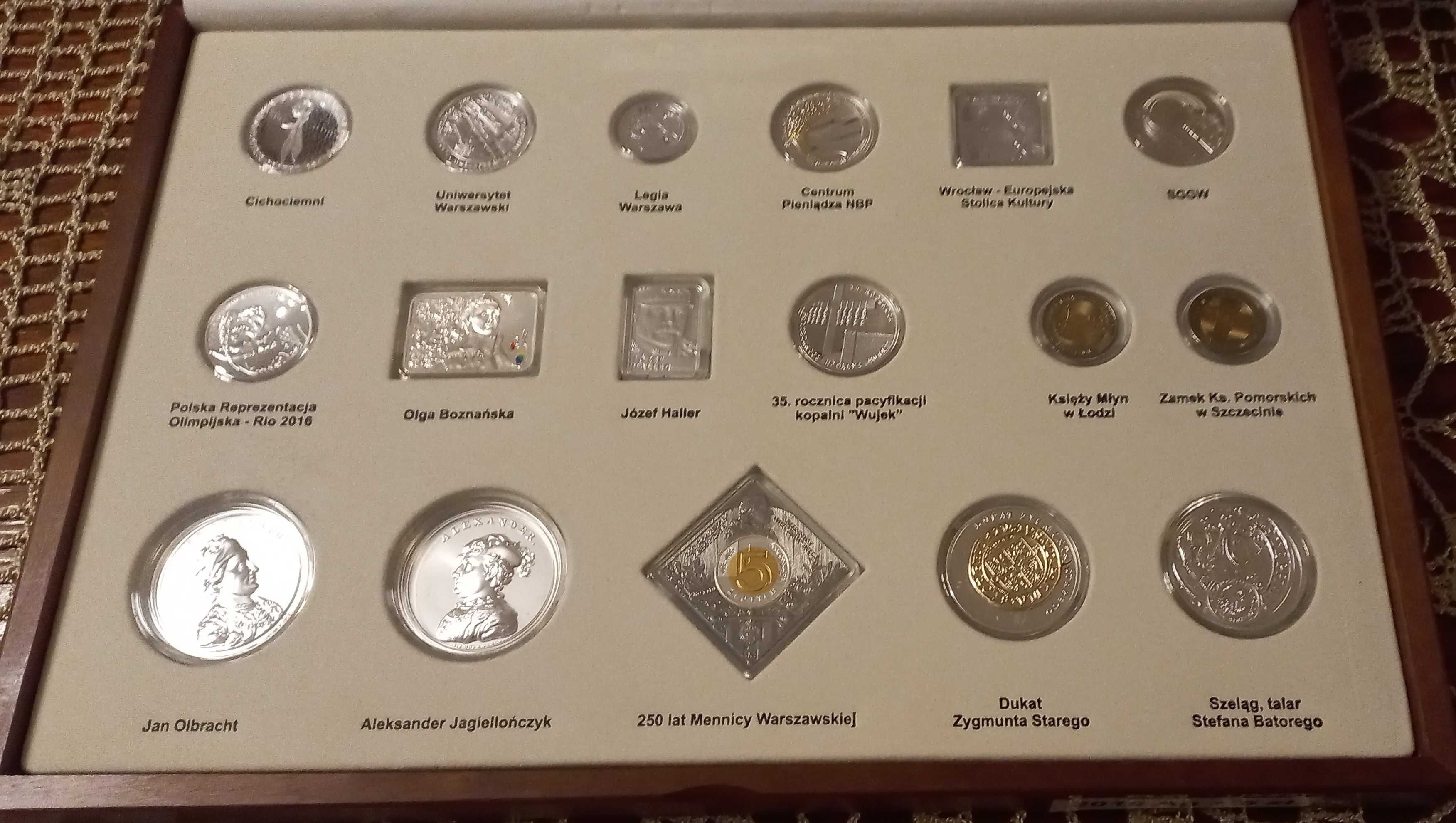 Komplet monet 5/10/20/50 zł w srebrze 2016 r.w eleganckiej  kasecie