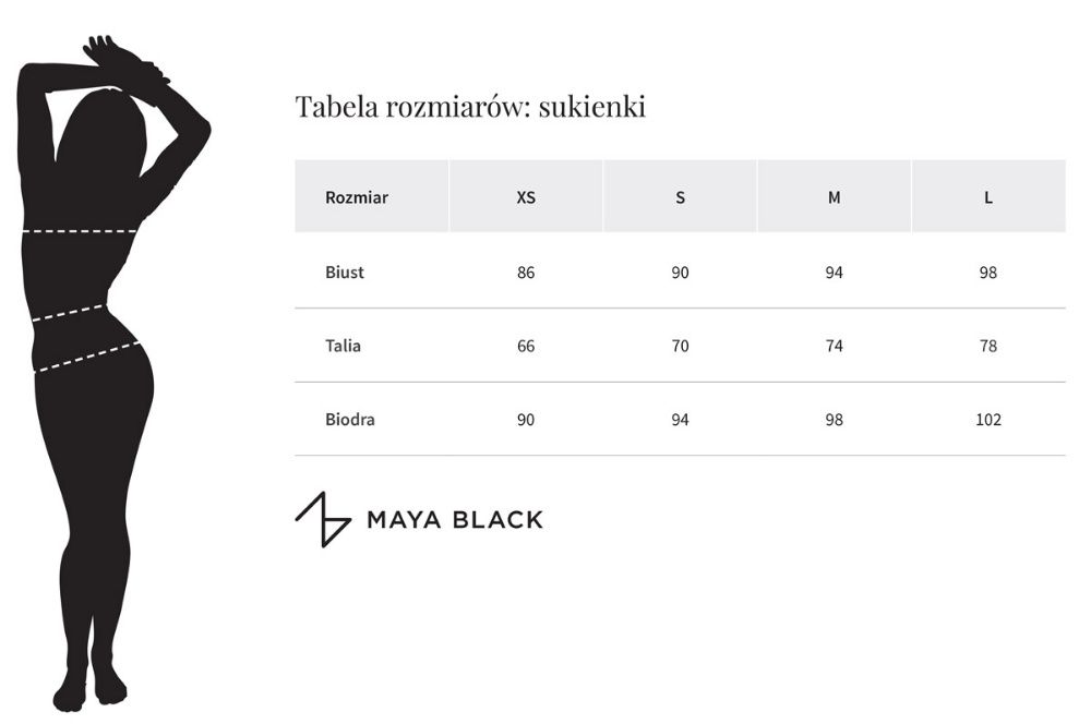 Sukienka Maya Black rozmiar M łososiowa, pudrowy róż