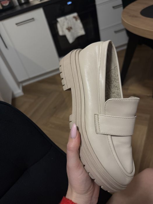 Loafersy ocieplane