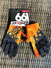 Nowe Rękawiczki na rower SixSixOne Raji Glove Geo Orange rozmiar S