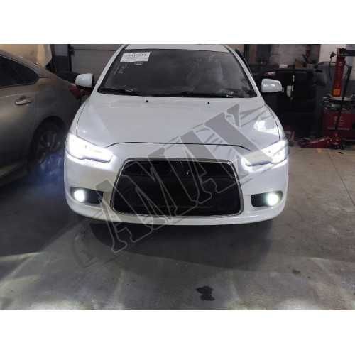 Передняя  оптика линзовые фары фара  FULL LED Mitsubishi Lancer X