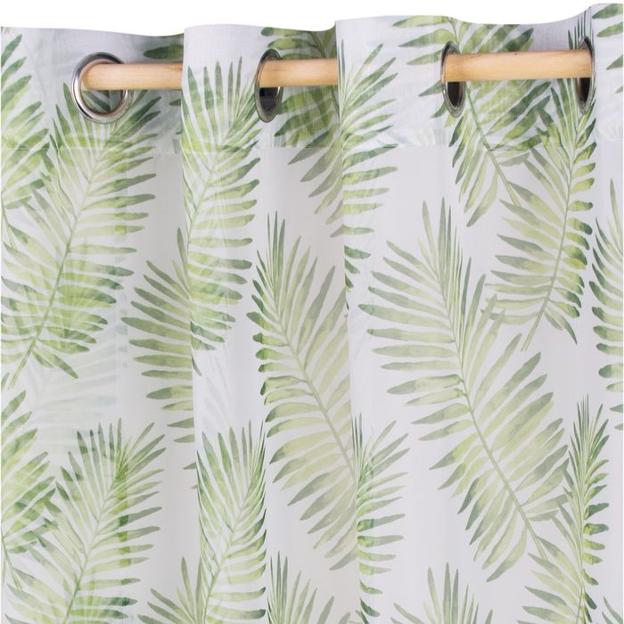 Dwie gotowe zasłony PELEN Homla palmy zielone liście 140x250 cm