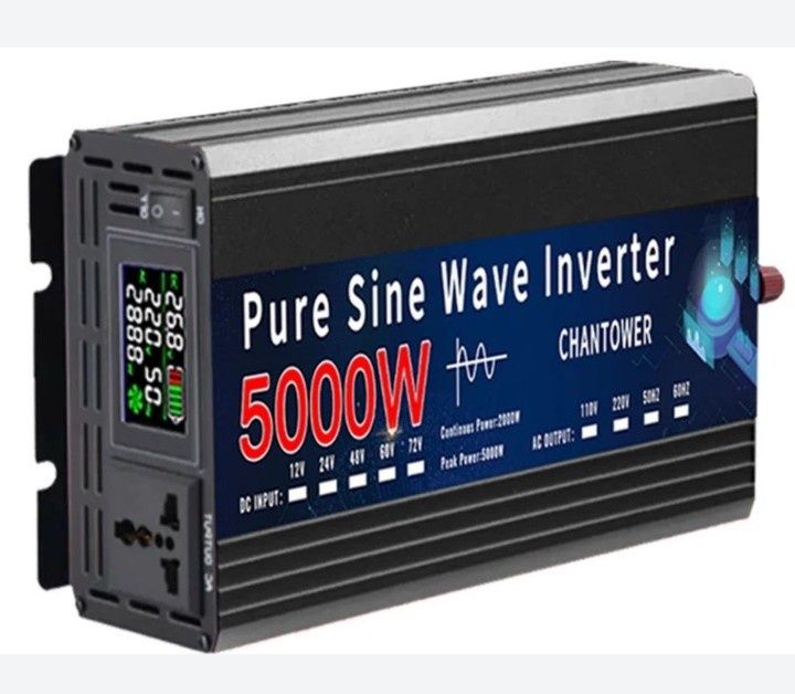 Інвертор 12v - 220v 50Hz 5000w
Пікове навантаження max. 5000w