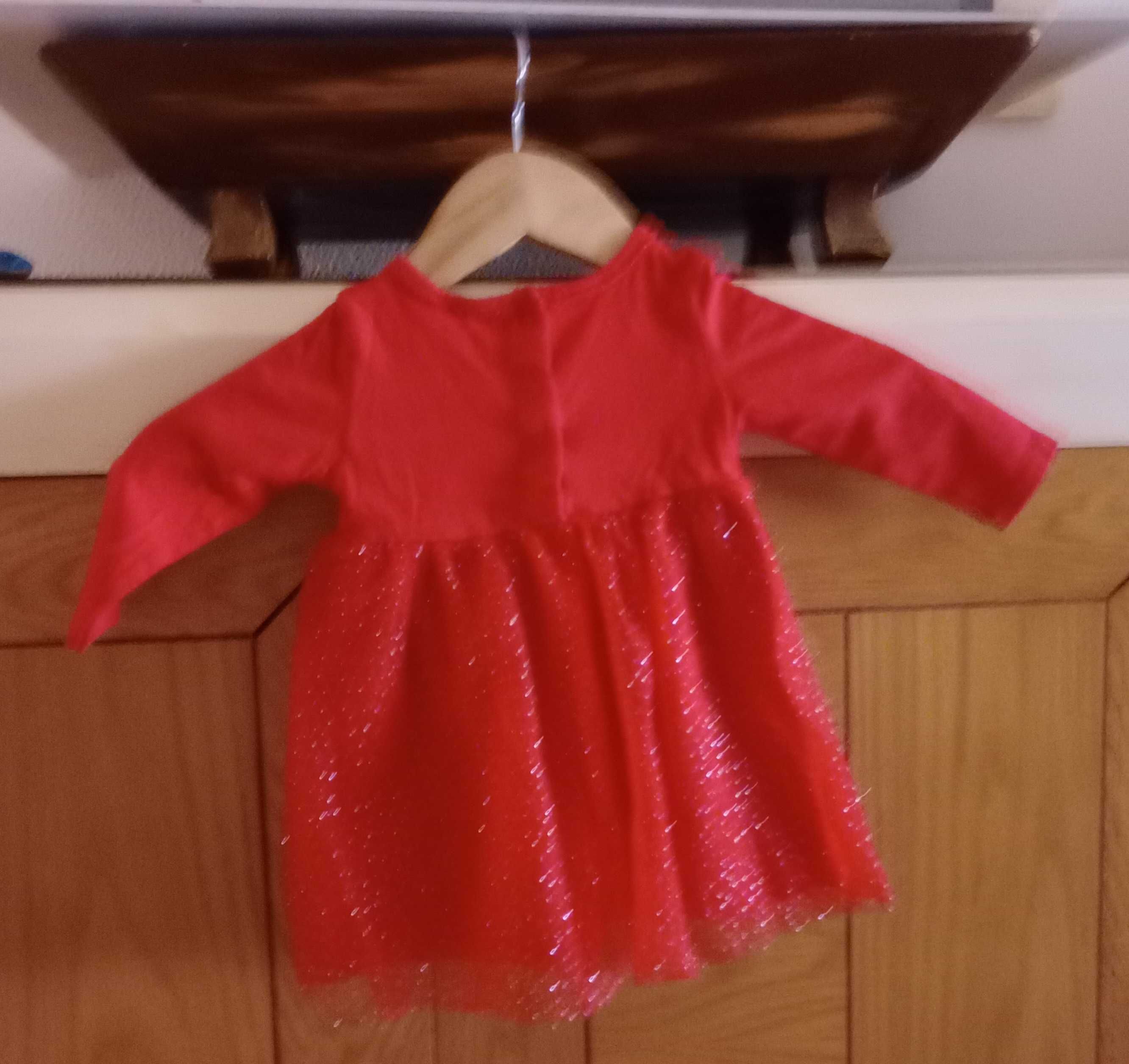 Vestido saia em tule com brilhantes, forrado a algodão, 6-9 meses  C&A