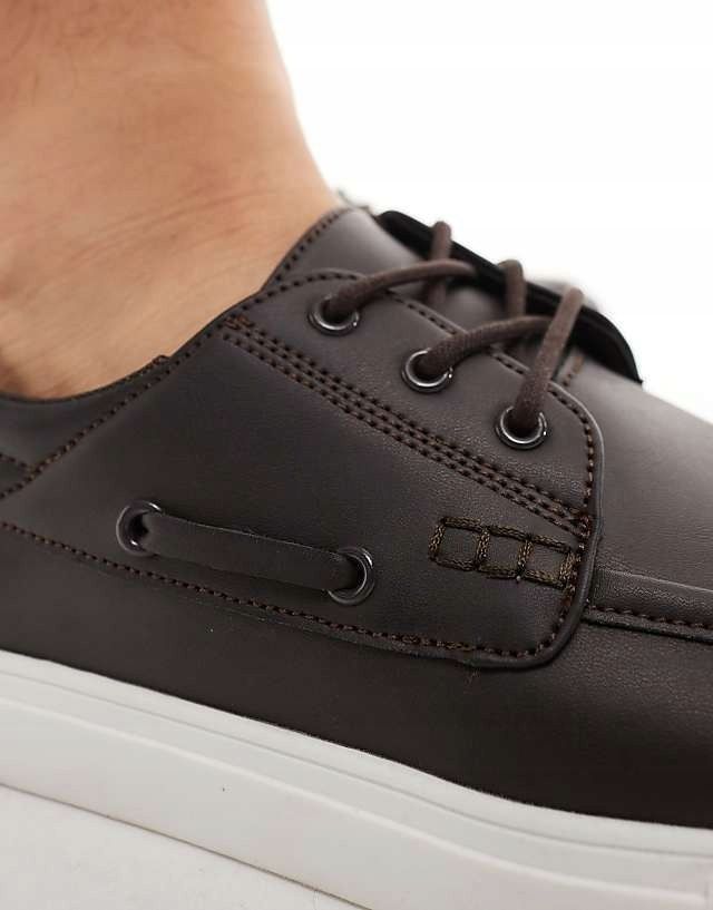 Asos Design 43 Brązowe Mokasyny Z Eko Skóry H17776