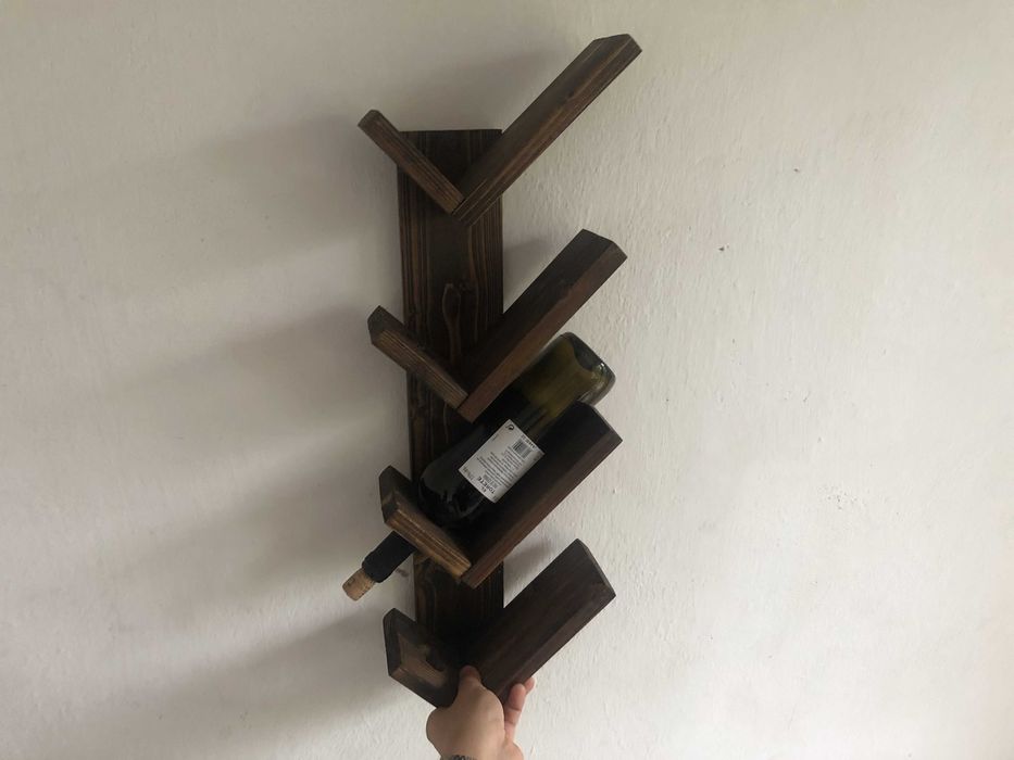 Stojak na wino SIERADZ drewniany