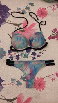 Bikini sereia rosa e azul