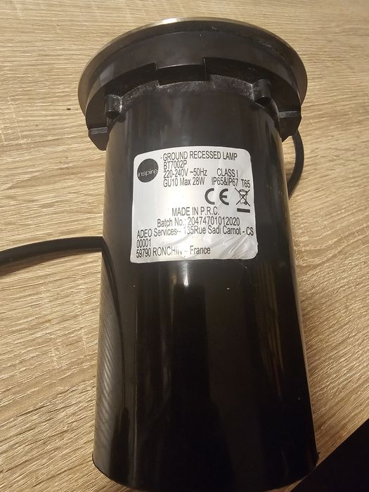 Lampa ogrodowa najazdowa inspire 230v gu10 led