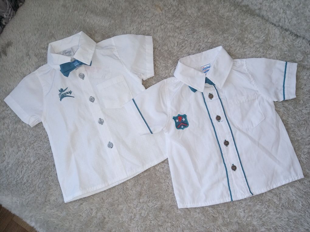 Спортивний костюм р.80, сорочка святкова рубашка для хлопчика/двійні р