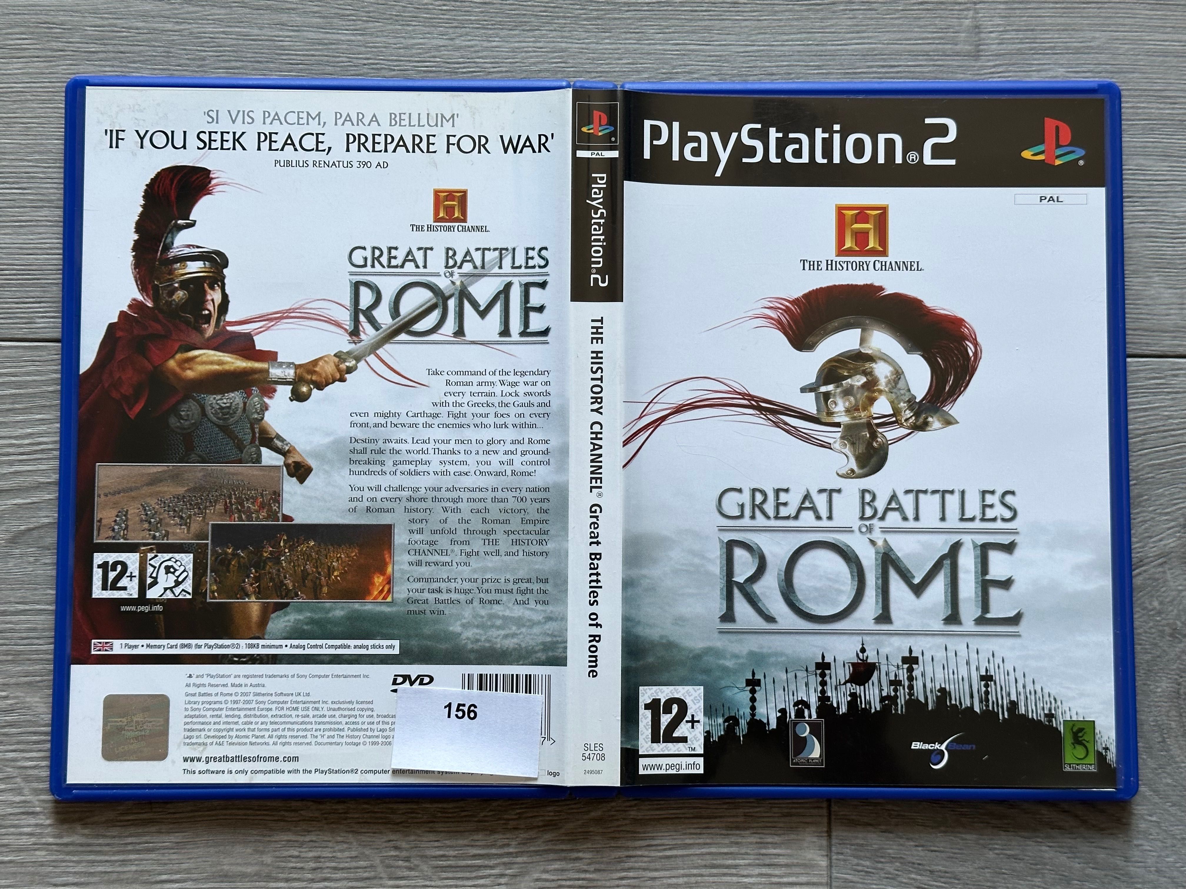 The History Channel: Great Battles of Rome / Playstation 2