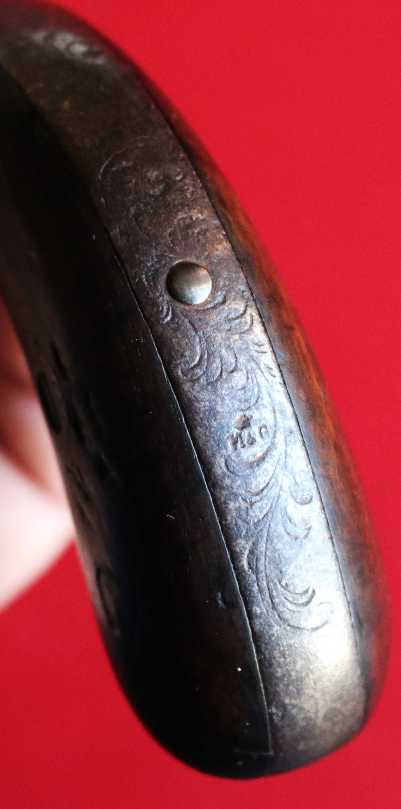 Revólver Pimenteiro (Pepperbox) 4 canos rotativos Liége raro