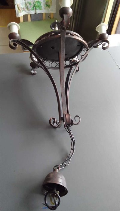 ŻYRANDOL LUMINEX Lampa wisząca metal kol. miedziany  6 punktów 40W