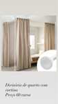 Divisoria de quarto com cortinas 1,2 a 3 m (A) 71 a 289 cm (L)
