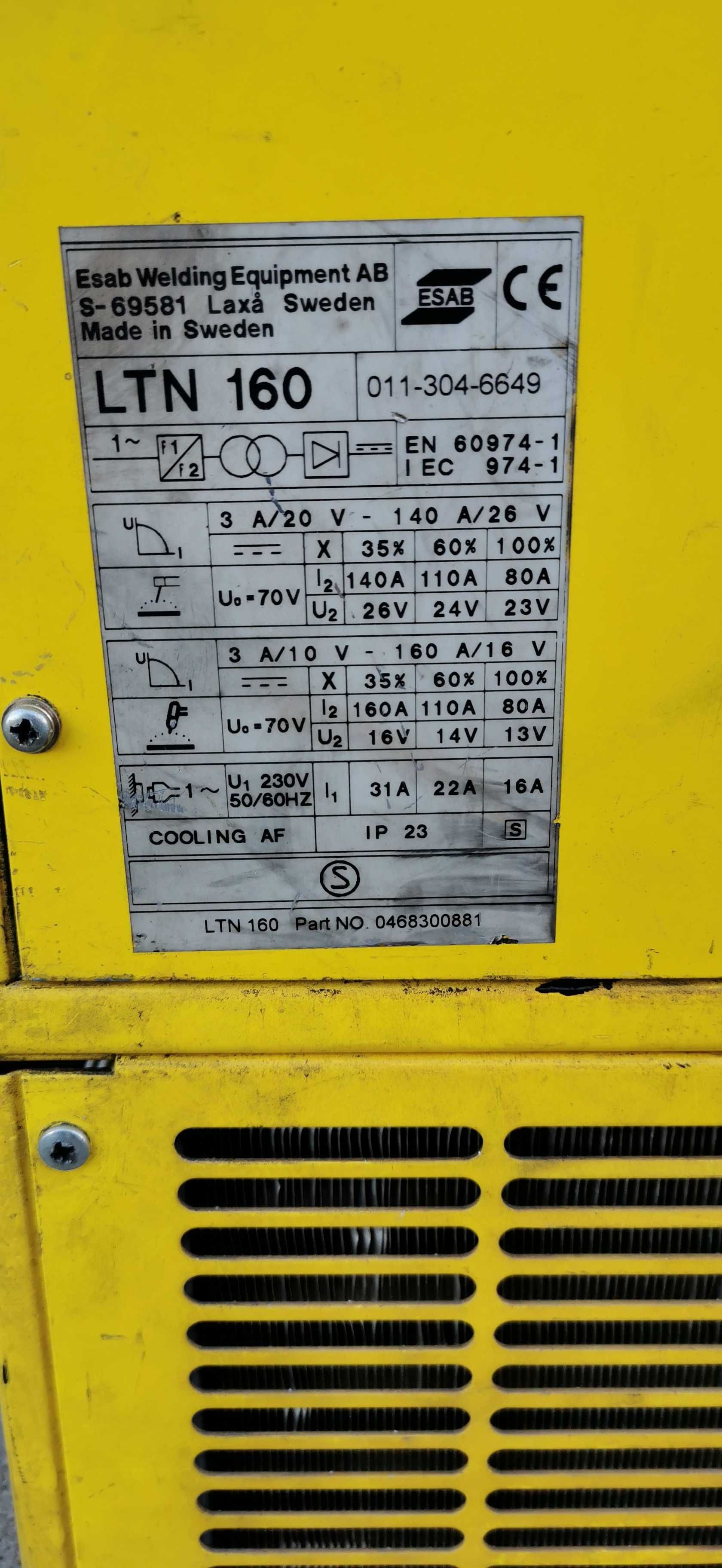 Spawarka tig Esab Aristotig 160 (LTN160/OCF2) 230V