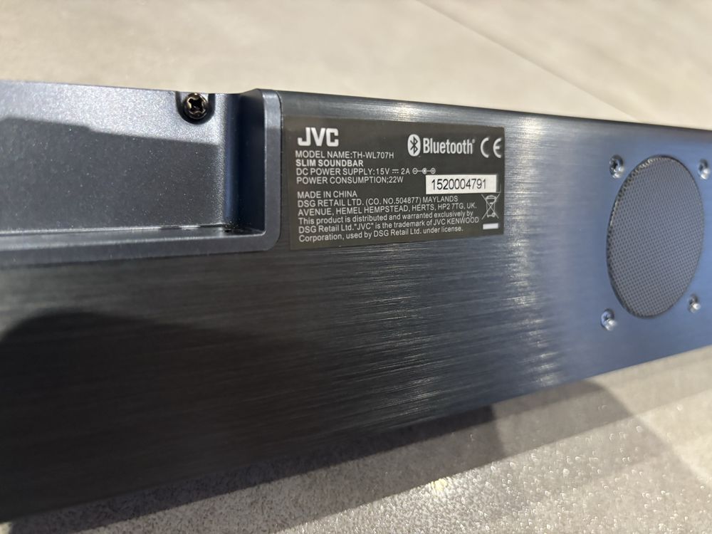 Głośnik soundbar JVC th-wl707h bluetooth aux optical