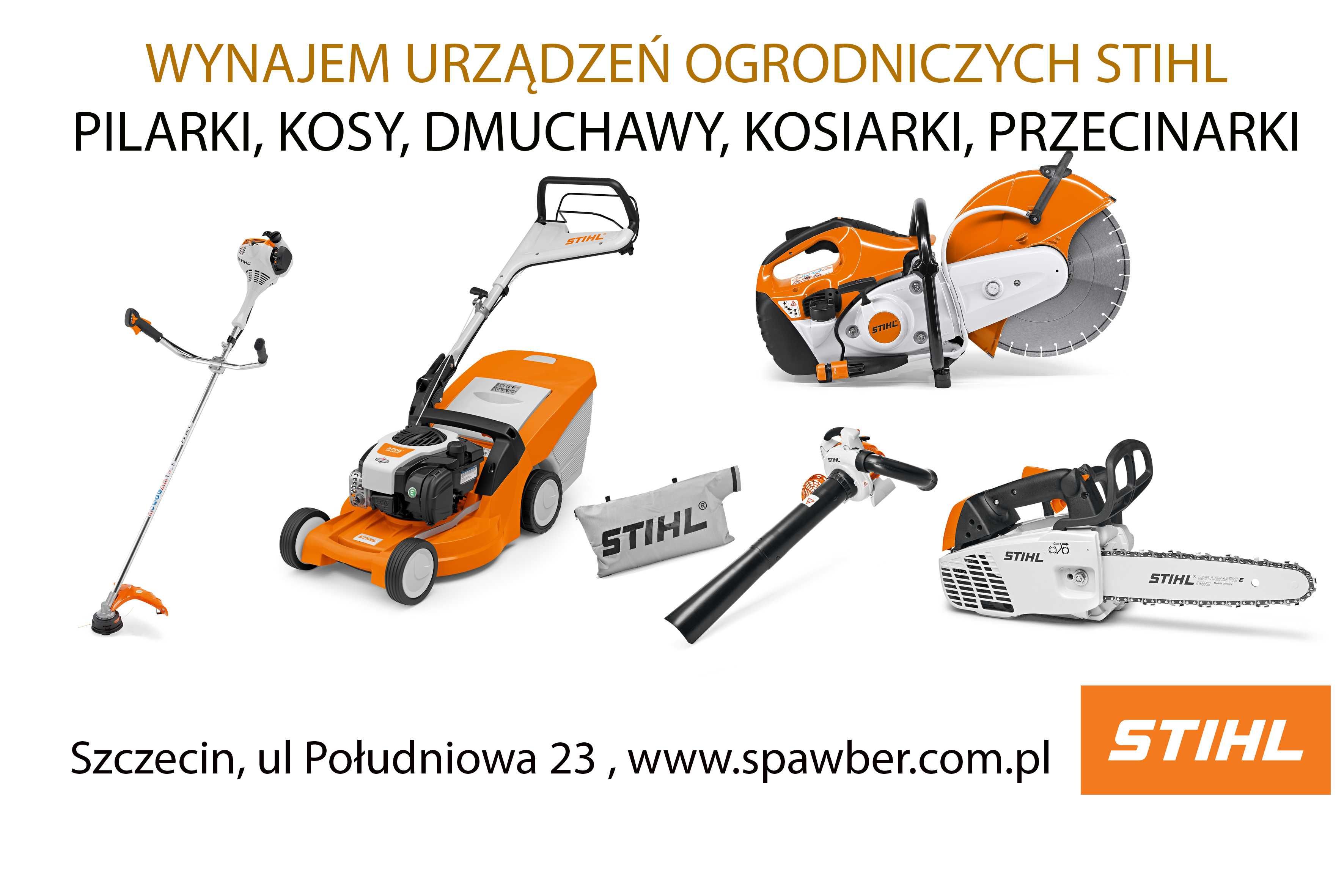 Wypożyczalnia wynajem pilarki kosiarki  kosy przecinarki  STIHL