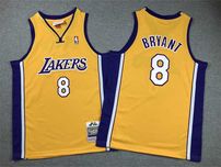 Żółta koszulka retro NBA Lakers  Mitchell & Ness Kobe Bryant nr 8