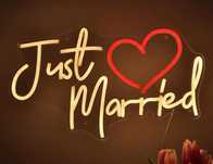 Neon led Just Married ślub wesele