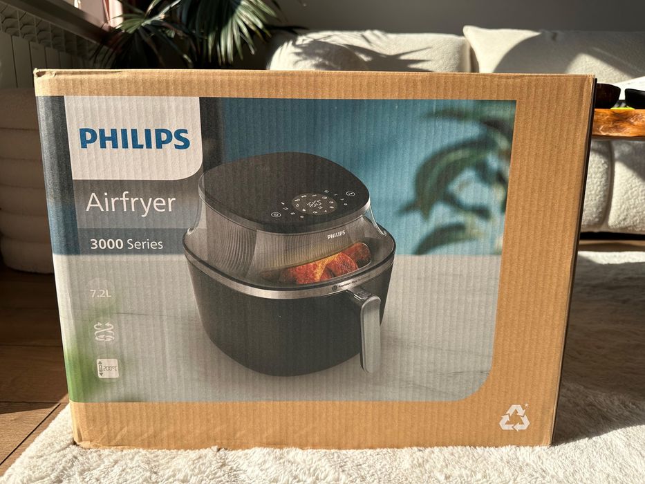 Frytkownica beztłuszczowa 3000 series Airfryer 7.2 l czarno-srebrna