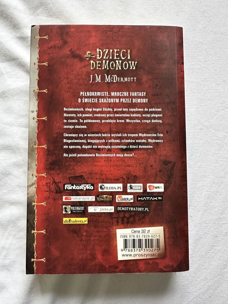 Książka „Dzieci Demonów” J.M. Mc Dermott okładka miękka