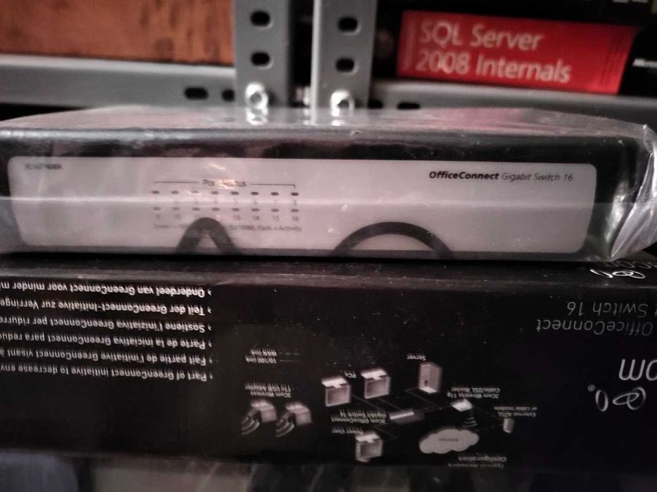 Switch de rede com 16 portas Gigabit - 3com OfficeConnect (HP) - NOVO