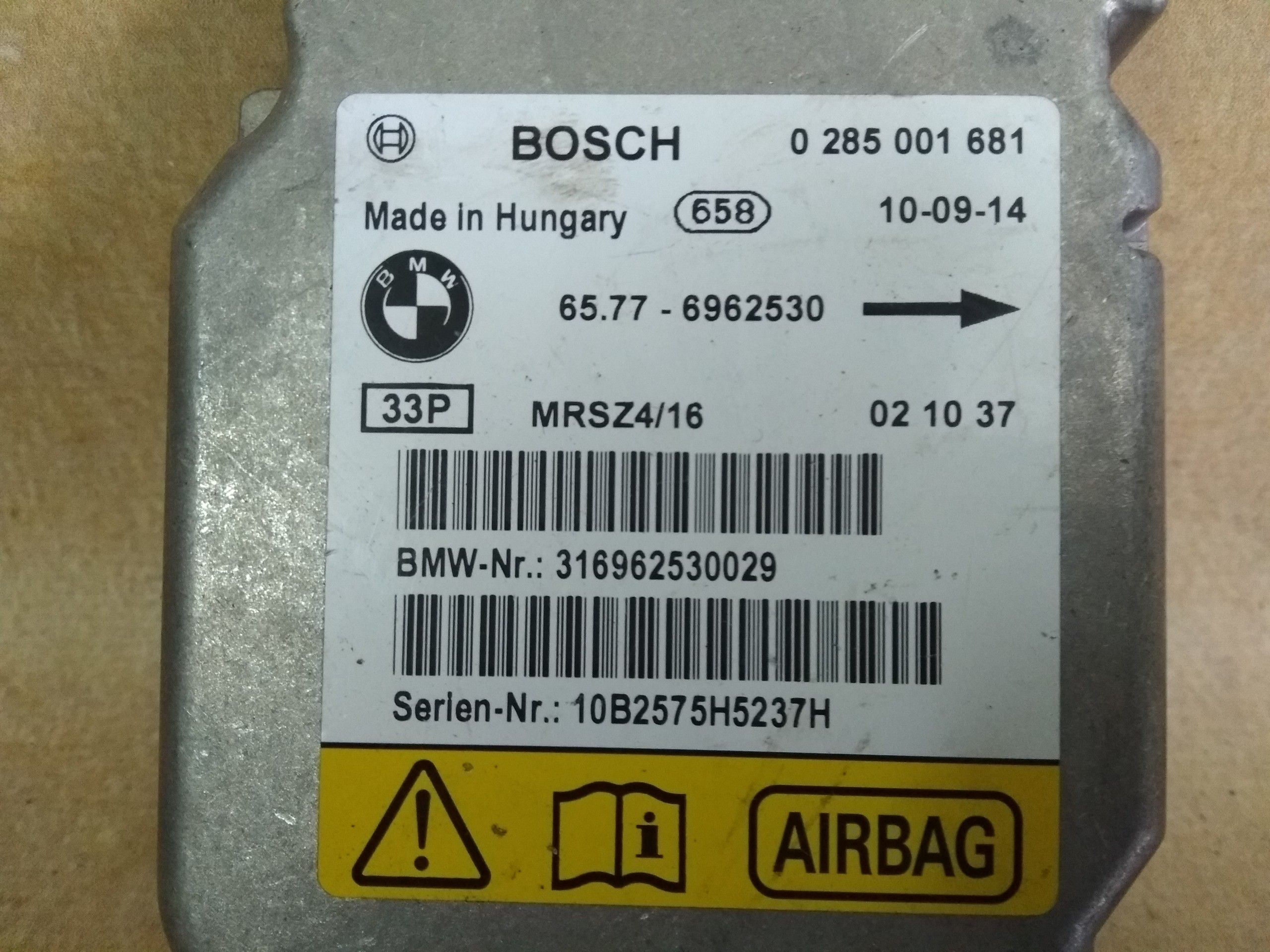 BMW X5 E53 1999-2006 блок управления airbag сенсор SRS модуль 6962530