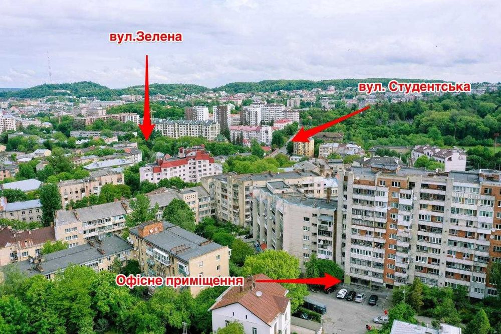 Продаж офісного фасадного приміщення, вулиця Зелена