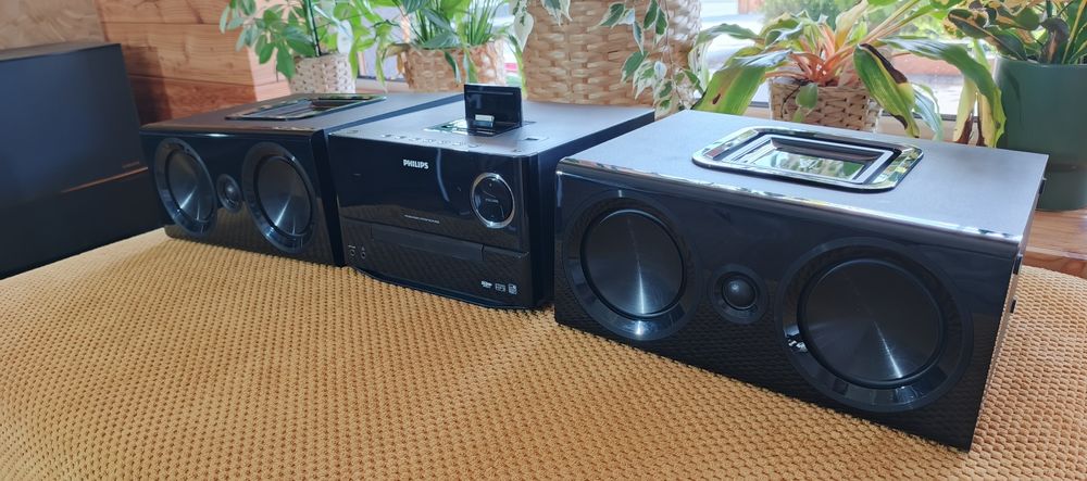 WIEŻA PHILIPS DCM3020/12, głośniki i pilot