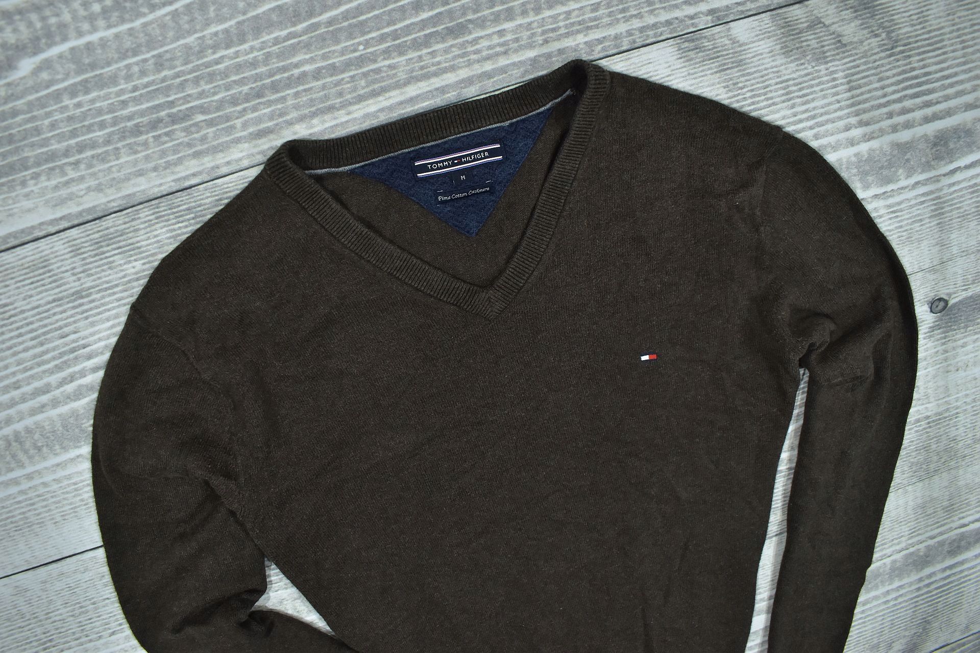 TOMMY HILFIGER Pima Cotton Cashmere Sweter Męski M