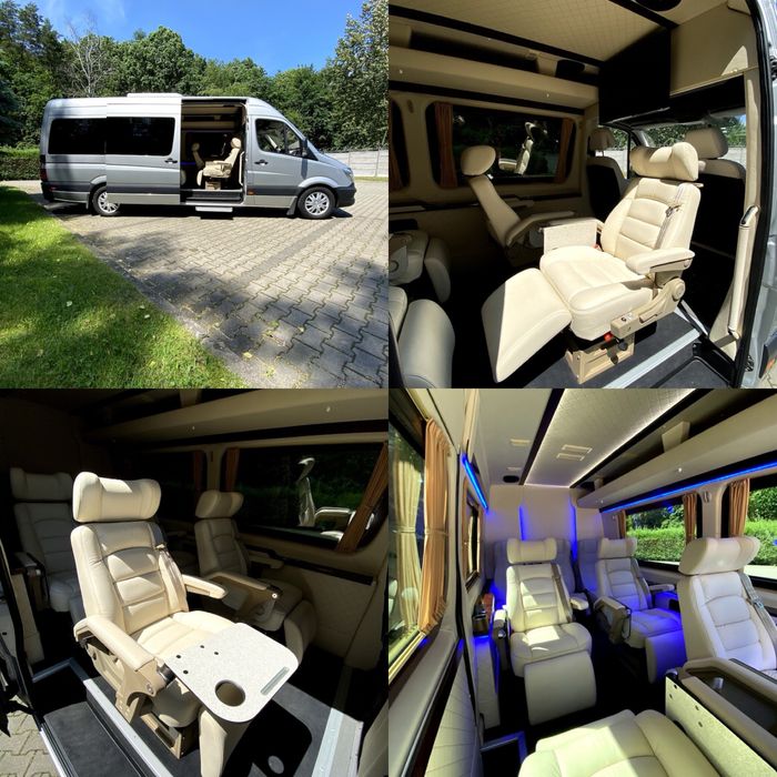 Wynajem busa z kierowcą luksusowy Mercedes Sprinter przewóz osób