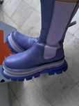 Botas violeta plataforma em pele The Art Company