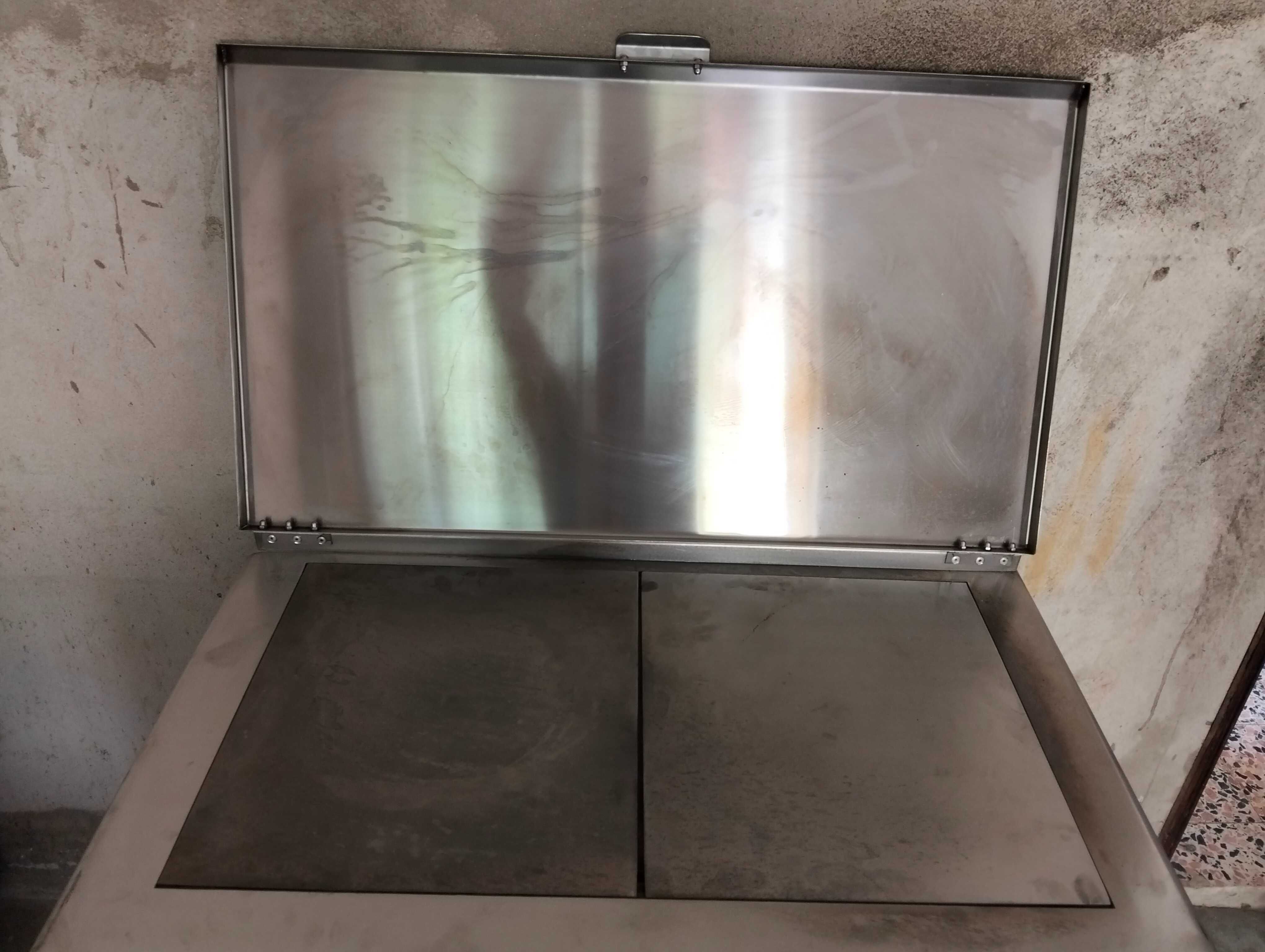 Fogão inox a lenha