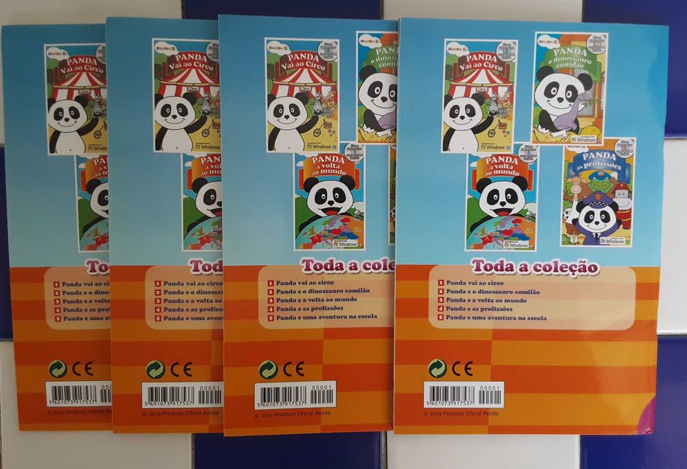 4 Mini Livros "Panda - Uma Aventura na Escola" com CD - 2,50€/cada!
