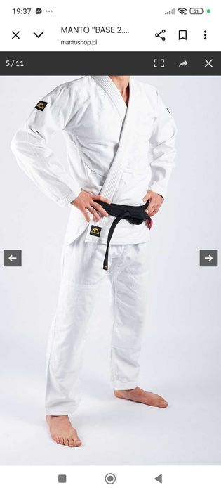 Kimono do jiu-jitsu Manto białe A1 NOWE